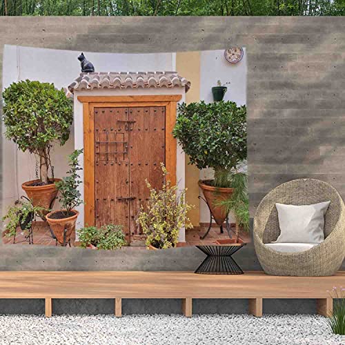 Ulticool – Tür Pflanzen Kat - Wandteppich Poster - 200x150 cm - Gartenposter - Wandteppich groß – Dekoration Zubehörteil für Garten und Wohnzimmer von Ulticool