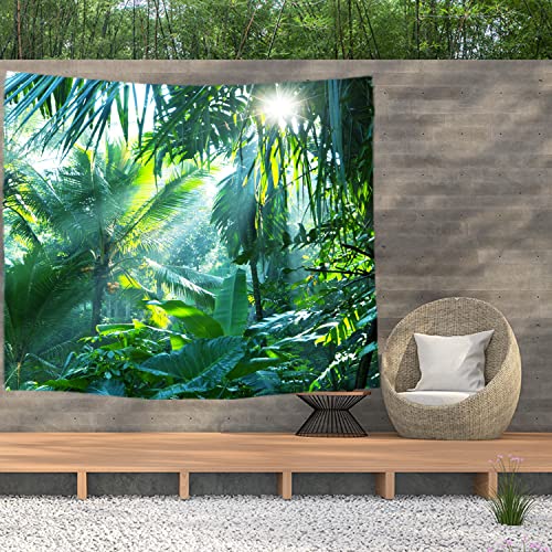Ulticool – Urwald Pflanzen Sonne Natur - Wandteppich Poster - 200x150 cm - Gartenposter - Wandteppich groß – Dekoration Zubehörteil für Garten und Wohnzimmer von Ulticool