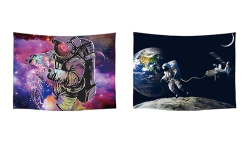 Ulticool – Wandteppich Dekoration Wohnung - Astronaut Oben Globus Mond Raketenschiff - Set von 2 Motiven – 73 cm x 95 cm - Wandtuch - Accessoires für Schlafzimmer Wohnzimmer Kinderzimmer Ulticool – Wandteppich Dekoration Wohnung - Astronaut Oben Globus Mond Raketenschiff - Set von 2 Motiven – 73 cm x 95 cm - Wandtuch - Accessoires für Schlafzimmer Wohnzimmer Kinderzimmer von Ulticool