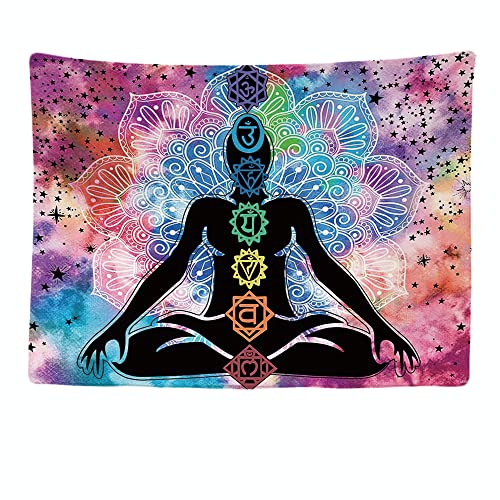 Ulticool - Wandteppich Dekoration Wohnung - Chakra Heilung Aura Spiritualität Mandala- 200 x 150 cm groß - Wandtuch Wandbehänge - Accessoires für Schlafzimmer Wohnzimmer Kinderzimmer von Ulticool