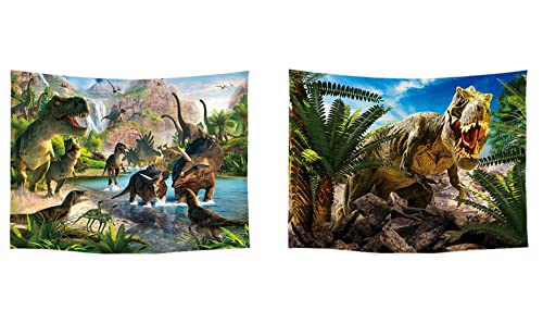 Ulticool – Wandteppich Dekoration Wohnung - Dinosaurier Gruppe T-Rex - Grün - Set von 2 Motiven – 73 cm x 95 cm - Wandtuch - Accessoires für Schlafzimmer Wohnzimmer Kinderzimmer Ulticool – Wandteppich Dekoration Wohnung - Dinosaurier Gruppe T-Rex - Grün - Set von 2 Motiven – 73 cm x 95 cm - Wandtuch - Accessoires für Schlafzimmer Wohnzimmer Kinderzimmer von Ulticool