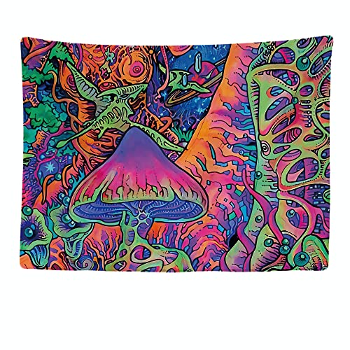 Ulticool - Wandteppich Dekoration Wohnung - Neon Psychedelisch - 200 x 150 cm groß - Wandtuch Wandbehänge - Accessoires für Schlafzimmer Wohnzimmer von Ulticool