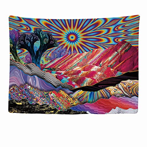 Ulticool - Wandteppich Tapestry Dekoration Wohnung - Berge Sonne Natur Bohemian Psychedelic Hippie - 200 x 150 cm - Wandtuch Wandbehänge - Accessoires für Schlafzimmer Wohnzimmer von Ulticool