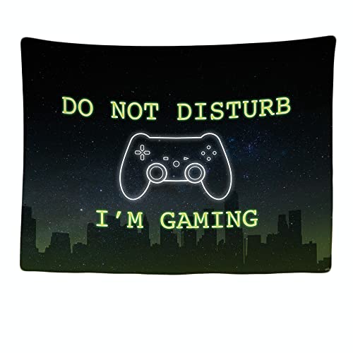 Ulticool - Wandteppich Tapestry Dekoration Wohnung - Do not disturb I am gaming - 200 x 150 cm groß - Wandtuch Wandbehänge - Accessoires für Schlafzimmer Wohnzimmer Kinderzimmer von Ulticool