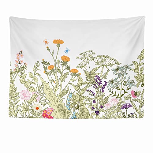 Ulticool - Wandteppich Tapestry Dekoration Wohnung - Natur Blumen Retro Vintage Eco - 200 x 150 cm groß - Wandtuch Wandbehänge - Accessoires für Schlafzimmer Wohnzimmer Kinderzimmer von Ulticool