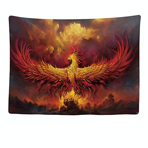 Ulticool - Wandteppich Tapestry Dekoration Wohnung - Phoenix Phönix Feuer Griechische Mythologie - 200 x 150 cm groß - Wandtuch Wandbehänge - Accessoires für Schlafzimmer Wohnzimmer von Ulticool