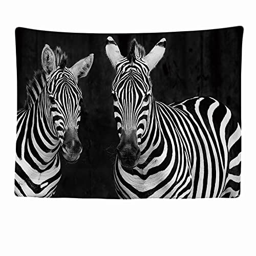 Ulticool - Zebra Safari Tiere Dekoration - 200x150 cm - Großer Wandteppich - Poster Verzierung - Tapete - Leinwand - Malerei - Zubehör Raumteiler - Schwarz Weiß von Ulticool