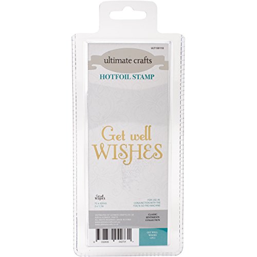Ultimate Crafts Get Well Wishes Hotfoil Stempel, Metall, grau, 22.8 x 9,8 x 0,7 cm von Ultimate Crafts