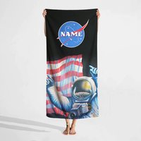 Nasa Inspiriertes Personalisiertes Strandtuch Personalisierter Text von UltimateOriginals