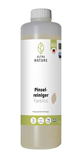 ULTRA NATURE Pinselreiniger 0,5L, Farblos, Vegan, auf Wasserbasis, Bio, Pinselpflege von Ultra Nature