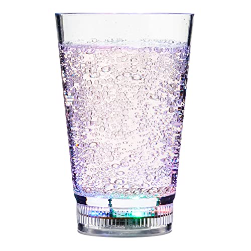 4 Wasserflüssigkeit Aktiviertes LED-Blinkglas 300 ml Mehrfarbiger Kunststoff-Cocktail Induktives Hochzeits-Glas Wiederverwendbar Bunte Trinkgläser Leucht Becher Leuchtendes Bierglas von UltraByEasyPeasyStore