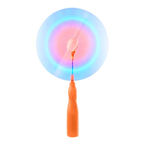 Pack of 1 Orange LED Swivel Fan Wand LED Windmill Spinners Light Up Flashing Spinning Swivel Fan Light Childrens Music Windmill Spinning Light Toy Party Gifts Favours Kids Light Up Toys Flexible Neck von UltraByEasyPeasyStore
