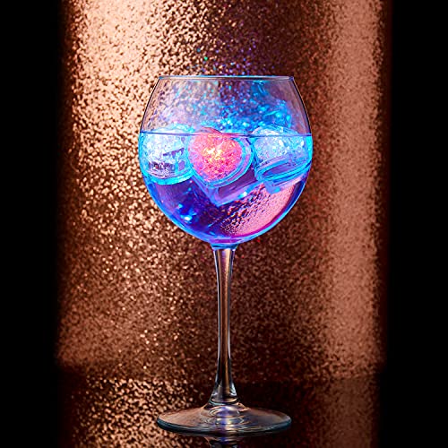 Ultra 18 Herz Helle LED-Eiswürfel Wiederverwendbare Eiswürfel Whiskey-Steine Gefälschte Flüssigkeitsaktivierte Blinkende Wassersensor-Leuchtwürfel LED-Lichtleiste Gin-Eiswürfel Dekorativ Gefrierbar von UltraByEasyPeasyStore