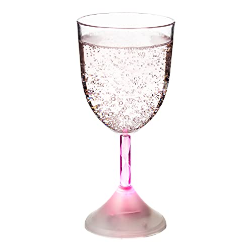 Ultra 6 LED-Gin-Gläser, beleuchtetes LED-Licht, Kunststoff-Weingläser, ideal für leuchtende Geschenke, Rotweingläser, Weißweingläser oder Cocktailgläser oder Gin-Glas, Weinglas, Champagnerflöten von UltraByEasyPeasyStore