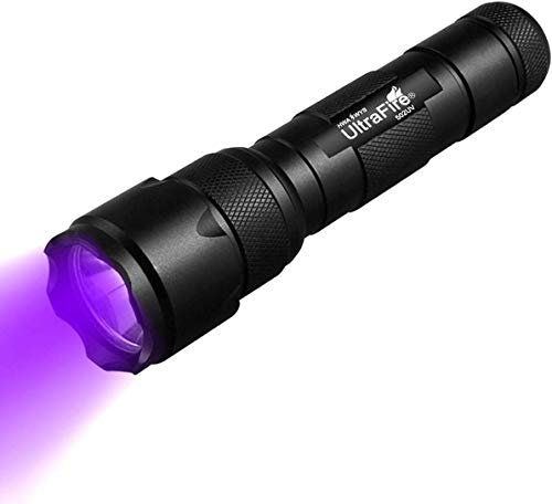 UltraFire 502B 395-405nm UV LED Taschenlampe Super Power Schwarzlicht Zoomable Mini Taktische Taschenlampe, Ultraviolettes Licht mit Einstellbarem Fokus für Urinflecken von Haustieren von UltraFire