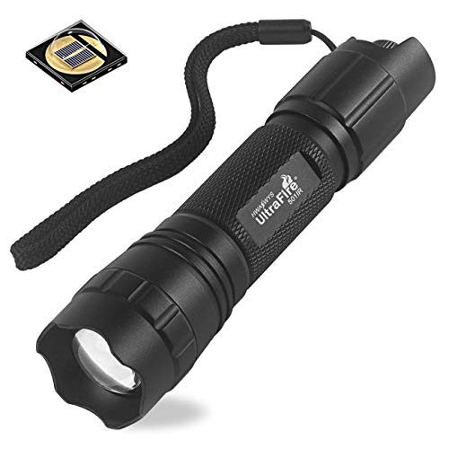 UltraFire IR Taschenlampe 940nm Infrarot Illuminator Stufenlose Dimmung Zoom Mini LED Taschenlampe, Wasserdicht Taktische Taschenlampe für Nachtsicht von UltraFire