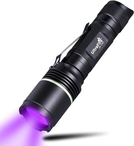 UltraFire 395nm UV Taschenlampe LED Schwarzlicht, Single Mode Ultraviolett Lampe UV Licht, für Aushärtendes Harz, UV Kleber, Haustier Urinflecken, Skorpion Detektion von UltraFire