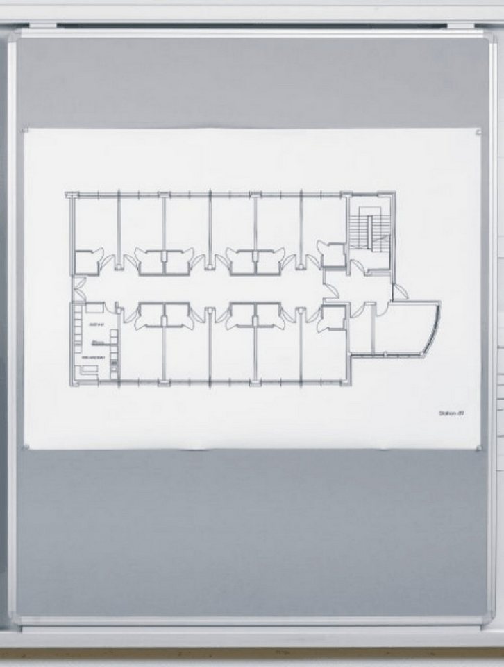 Ultradex Wandtafel Schiebetafel mit Whiteboard BxHxT 1500x1200x22mm weiß incl. Rollen von Ultradex