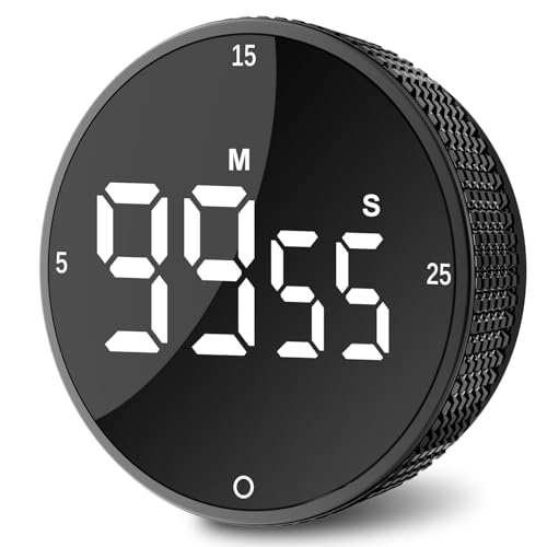 Digitaler Küchentimer Magnetischer,Eieruhr Timer,Küchenuhr Stoppuhr Countdown Count up,Laut Ton Küchenwecker Zeitmesser mit LED-Anzeige,Kurzzeitmesser zum Kochen Backen Fitness Lernen mit Batterie von Ultralent