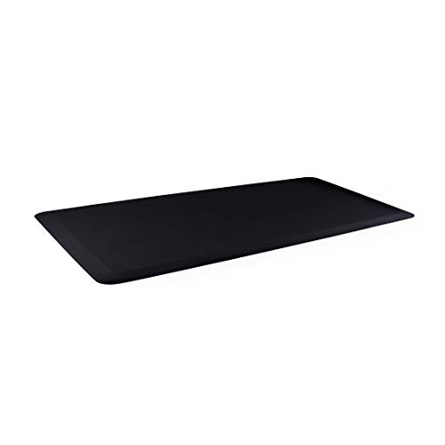 Ultralux Premium Lange Anti-Ermüdungs-Fußmatte, langlebige ergonomische rutschfeste Standmatte, 1,9cm dick, 61 x 180cm, zusätzliche Stützung, Stehkissen, Zuhause, Büro, Waschküche, Küche, Schwarz von Ultralux