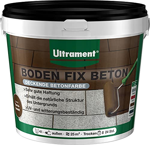 Ultrament Boden Fix Betonfarbe, Bodenfarbe, 4 Liter, Braun von Ultrament