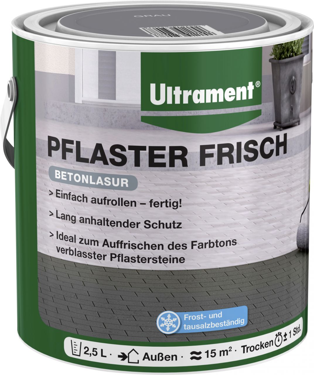 Ultrament Pflaster Frisch 2,5 L grau Ultrament Pflaster Frisch 2,5 L grau von Ultrament