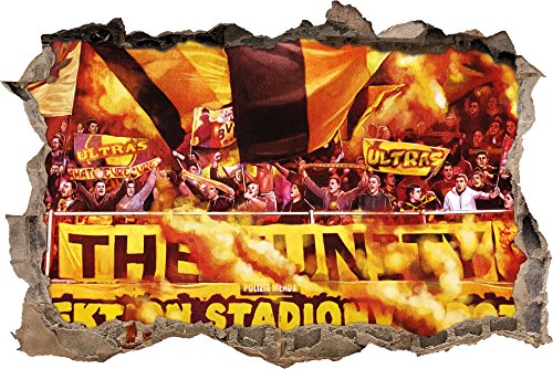 Dortmund Ultras, 3D Wandsticker Format: 92x62cm, Wanddekoration von Ultras-Art