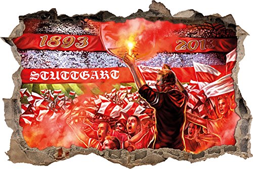 Stuttgart Collage, 3D Wandsticker Format: 92x62cm, Wanddekoration von Ultras-Art