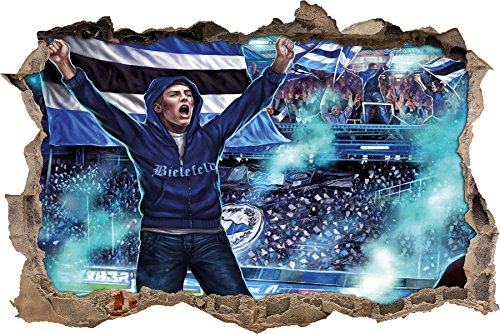 Ultras Bielefeld, 3D Wandsticker Format: 62x42cm, Wanddekoration von Ultras-Art