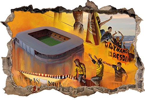 Ultras Dresden und Stadion, 3D Wandsticker Format: 62x42cm, Wanddekoration von Ultras-Art