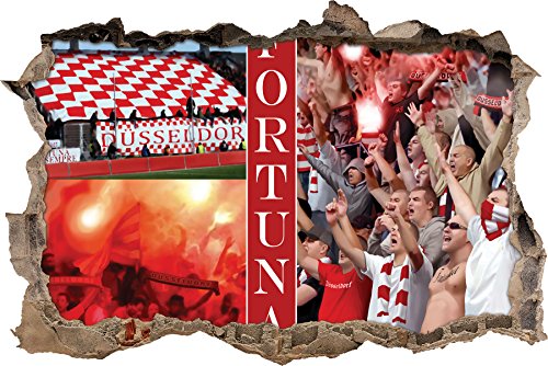 Ultras Düsseldorf, 3D Wandsticker Format: 92x62cm, Wanddekoration von Ultras-Art