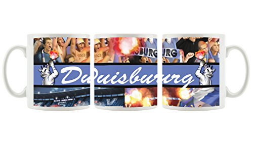 Ultras Duisburg Collage als Bedruckte Kaffeetasse/Teetasse aus Keramik, 300ml, weiß von Ultras-Art