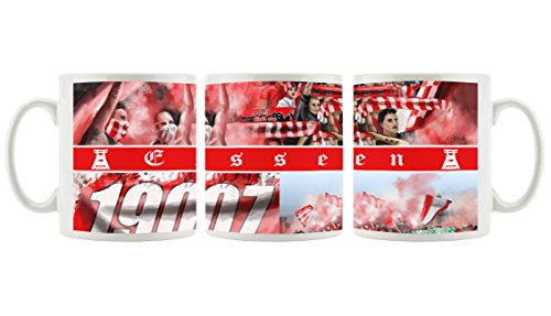 Ultras Essen Collage als Bedruckte Kaffeetasse/Teetasse aus Keramik, 300ml, weiß von Ultras-Art
