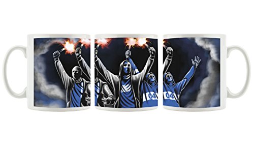 Ultras Gelsenkirchen Bengalo als Bedruckte Kaffeetasse/Teetasse aus Keramik, 300ml, weiß von Ultras-Art