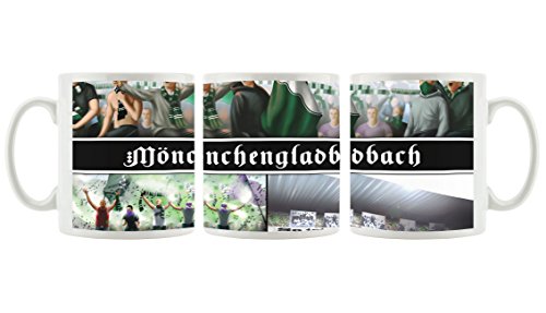 Ultras Mönchengladbach als Bedruckte Kaffeetasse/Teetasse aus Keramik, 300ml, weiß von Ultras-Art