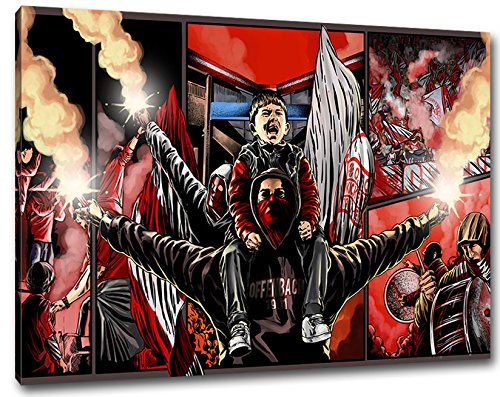 Ultras Offenbach 1901 Format: 120x80, Bild auf Leinwand XL, fertig gerahmt von Ultras-Art