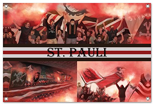 Ultras St. Pauli Collage Bild auf PVC Plane/PVC Banner inkl Ösen, Maße: 60x40 cm von Ultras-Art