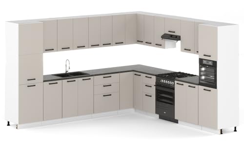 Küchenmöbel-Set Eckbank, Küchengarnitur mit Ober- und Unterschränken, Modularküche zum Selbstmontagen ohne Haushaltsgeräte, Stil Modern in Kaschmir Küchenmöbel-Set Eckbank, Küchengarnitur mit Ober- und Unterschränken, Modularküche zum Selbstmontagen ohne Haushaltsgeräte, Stil Modern in Kaschmir von Ulwe Home