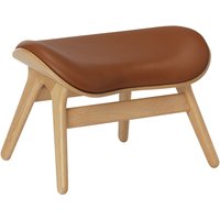 UMAGE - A Conversation Piece Ottoman, Eiche natur / Lederoptik Cognac von Umage