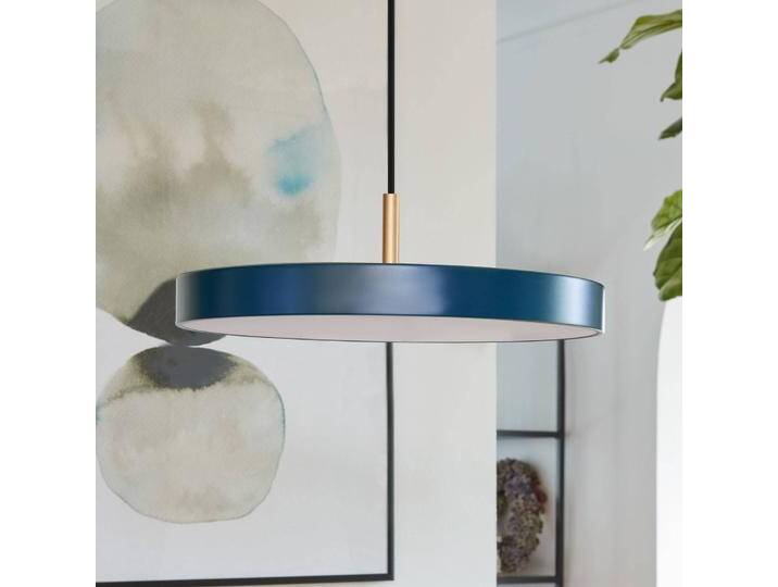 UMAGE Hängelampe Asteria mini, dimmbar, blau, für Wohn- / Esszimmer, Aluminium, Design von Umage