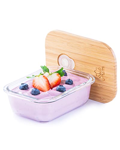 Umami Glas Bento Lunch Box für Erwachsene/Kinder - japanische hermetische Box - Mikrowelle & Geschirrspüler & Gefrierschrank sicher, BPA frei von Umami