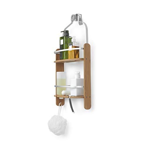 Umbra Aquala Duschregal und Shower Caddy aus Bambus und Aluminium von Umbra