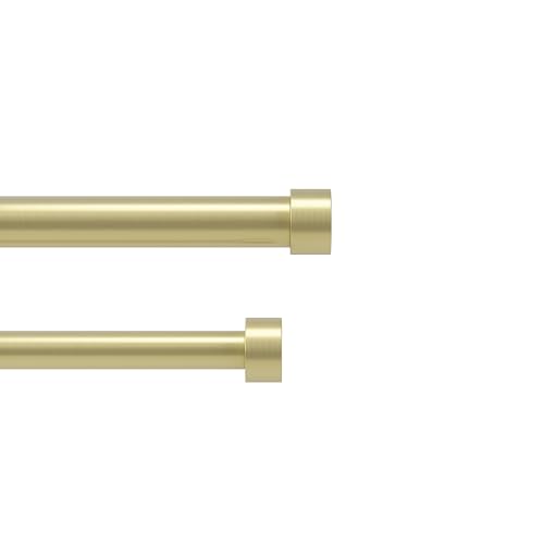 Umbra 1014557-104 Cappa 1-Inch Double Curtain Rod, Includes 2 Matching Finials, Brackets & Hardware, 36 to 66, Brass, Messing Umbra 1014557-104 Cappa 1-Inch Double Curtain Rod, Includes 2 Matching Finials, Brackets & Hardware, 36 to 66, Brass, Messing von Umbra
