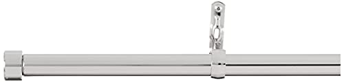Umbra 245976-889-REM Cappa Gardinenstange, 2 passende Endstücke, Halterungen und Hardware, 168 bis 308 cm, poliertes Silber von Umbra