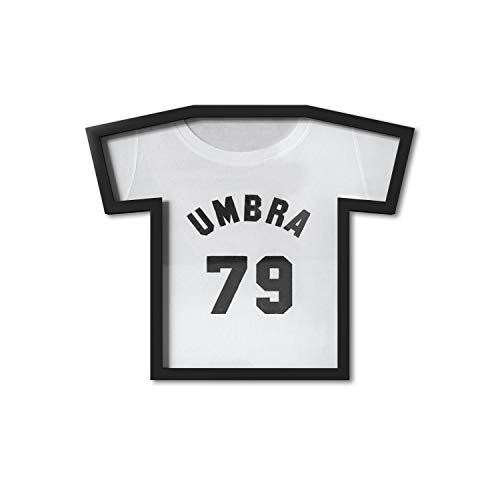 Umbra T-Frame Trikotrahmen – Bilderrahmen für T-Shirts und Trikots für Kinder- und kleine Erwachsenengrößen, Klein, Schwarz von Umbra