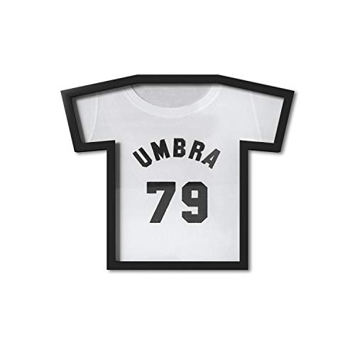 Umbra T-Frame Trikotrahmen – Bilderrahmen für Kinder und kleine Erwachsene T-Shirts und Fußballtrikots, Klein, Schwarz von Umbra
