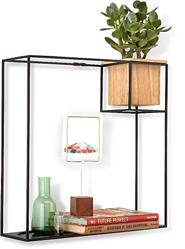 Umbra Cubist schwebendes Regal mit integriertem Pflanzentopf – Moderne Wand Dekoration und geometrisches Wandregal für Bücher, Kerzen, Bilderrahmen, Zimmerpflanzen und vieles mehr! Groβ, Metall/Holz, Schwarz Umbra Cubist schwebendes Regal mit integriertem Pflanzentopf – Moderne Wand Dekoration und geometrisches Wandregal für Bücher, Kerzen, Bilderrahmen, Zimmerpflanzen und vieles mehr! Groβ, Metall/Holz, Schwarz von Umbra