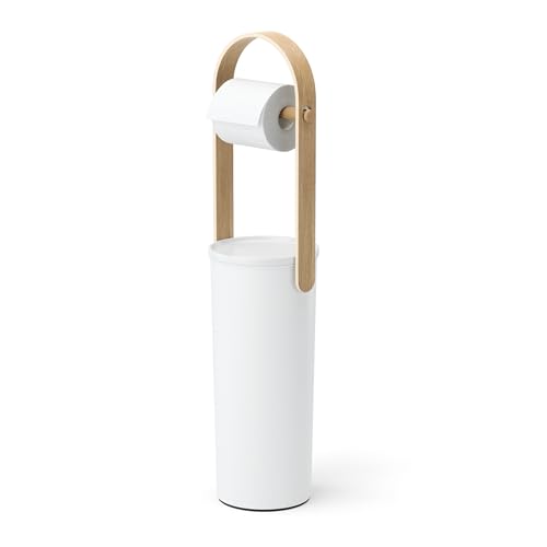 Umbra Bellwood Toilettenpapierständer Halter mit Reserve-Ablagefach für 3 Rollen, Weiss/Natur Umbra Bellwood Toilettenpapierständer Halter mit Reserve-Ablagefach für 3 Rollen, Weiss/Natur von Umbra