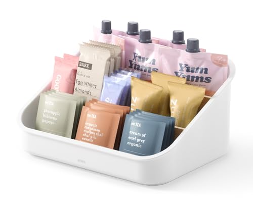 Umbra Bellwood Vorratsschrank Organizer mit 3 Fächern, Aufbewahrungsbehälter für Snacks, Süßigkeiten, Riegel, Saftboxen und mehr, Weiss/Natur Umbra Bellwood Vorratsschrank Organizer mit 3 Fächern, Aufbewahrungsbehälter für Snacks, Süßigkeiten, Riegel, Saftboxen und mehr, Weiss/Natur von Umbra