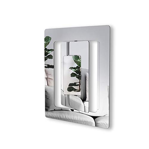 UMBRA Echo Wandspiegel, dreigeteilter Zierspiegel, Dekospiegel mit verstellbaren Spiegelelementen, Einheitsgröße von Umbra